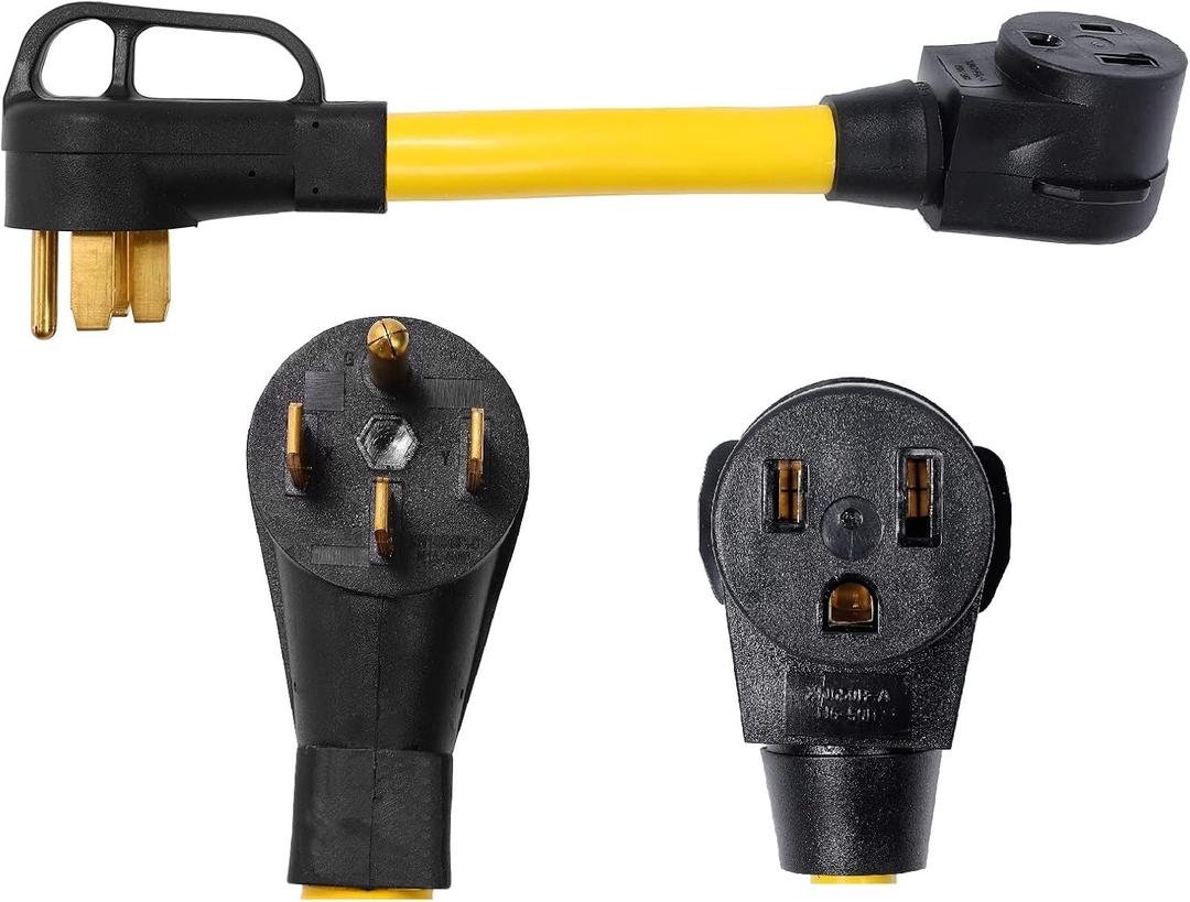 ONETAK NEMA 14-50P to 6-50R ETL Listed 240V 50 Amp 4 Prong Male Plug to 3 Prong Female Outlet Receptacle Generator Welder Dryer EV Charger Power Cord Adapter