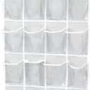 Simple Houseware 24 Pockets Large Clear Pockets Over The Door Hanging Shoe Organizer, Gray (56" x 22.5")