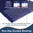 FLOLEOPA Soft Plush Microfiber Bathroom Rugs, Absorbent Bath Rugs Non Skid Machine Wash Dry Bath Mats for Tub,Shower and Bath Room Floor Mats (20x32inches, Classic Blue)
