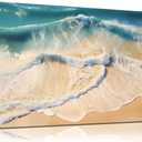 DNIEOTU Beach Wall Art for Living Room, Ocean Waves Canvas Wall-Decor for Bedroom, Landscape Picture Prints for Hallway Office, Size 40 x 20 Inches