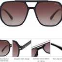 SOJOS Retro Trendy Aviator Polarized Sunglasses Men Women Vintage 70s Square Stylish Frame Sun Glasses SJ2283 (Black/Dark Brown Grading)