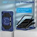 WESOROL Case for Galaxy Tab A11 Plus/A9 Plus 11 Inch,Shockproof Cover for Samsung Tablet A11+/A9+ Case with Screen Protector 360 Rotating Stand Pencil Holder Shoulder Strap,Navy Black
