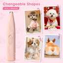 Dog Paw Trimmers, Cat Paw Clippers Low Noise Cordless Electric Mini Pet Clippers for Small & Medium Pets (Pink)