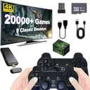 Wireless Retro Game Console, Nostalgia Stick Handheld Game Console with 20000+ Games 9 Emulators, 4K HDMI Output, 2.4g Wireless Controller Gamepad, Plug and Play Video Games for TV