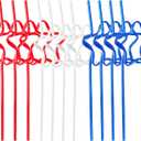 Quera 30 pcs Star Crazy straws 4th of JULY Red White Blue Silly Straws Patriotic Loop Straws Reusable BPA-Free Plastic Drinking Straws Silly Colorful Drinking Straws for Kids Birthday Party Supplies