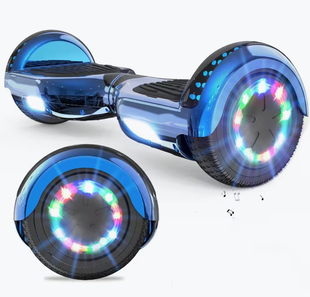 Hover-1 Helix Electric Self Balancing Scooter with 7MPH Top Speed, 4 Mile Range, Dual 200W Motors, 6HR Full-Charge, Built-in Bluetooth Speaker, 6.5” Wheels, Rider Modes: Beginner to Expert
