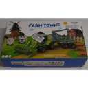 Asago Tractor Car Toy with Trailer and 10 Farm Animals Finger Toys for Toddler, Kids 2 3 4 5 6, Assembly Need 62Pieces Construction Harvester Take Part Vehicle