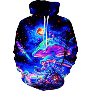 RAISEVERN Hoodies for Men Women 3D Graphic Fleece Sweatshirts Pullover Novelty Cool Funny Hoody Hooded With Pockets