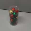 Valery Madelyn 1.57 Inches Small Christmas Tree Decorations Ornament Set, 24ct Red Green Gold Shatterproof Hanging Ball Ornaments Holiday Party Decor