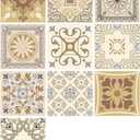 20Pcs Peel and Stick Tile Stickers 5.9x5.9 Inch Retro Style Walls Stickers Waterproof Tile Wallpaper for Kitchen Bathroom Backsplash Furniture Staircase (007, 5.9x5.9in)