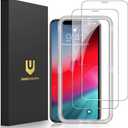 UNBREAKcable Screen Protector for iPhone X/XS/ 11 Pro, Double Defense Series Shatterproof Tempered Glass [Easy Installation Frame] [99.99% HD Clear] [9H Hardness] for iPhone 5.8 inch - 2 Pack