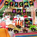 Taco Bar Decoration Kit, Mexican Fiesta Party Decorations Taco Bar Banner Sign Tent Garland for Cinco De Mayo Fiesta Mexican Theme Party Bachelorette Bridal Shower Wedding Birthday Taco Party Supplies