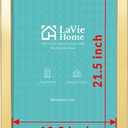 LaVie Home 14 x 22 Picture Frame, Large Poster Frame with High Definition Plexiglass, Horizontal or Vertical Wall Gallery Poster Frames Suitable for Photos, Artworks, Posters,Puzzle, Gold 1pc