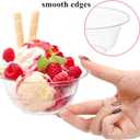 Tebery 200 Pack Clear Plastic Bowls, 6 OZ Disposable Small Hard Soup Bowls Salad Bowl, Dessert Size Party Bowls for Serving, Weddings, Catering, Parties, Ice Cream