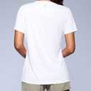 SANTINY Women's V Neck Short Sleeve Shirts Uv Protectioin Moisture Wicking Hiking Workout Athletic T Shirts for Women (White, XL)