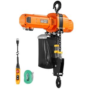 VEVOR 2-Speed Electric Chain Hoist 2200 lbs, 20ft Lifting Height, 120V 60Hz Single Phase Overhead Crane with 15 ft Wired Remote Control, G100 Chain Electric Lift Hoist for Factory, Warehouse, Garage