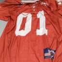 Orange Football Jersey With Lace-Up Closure