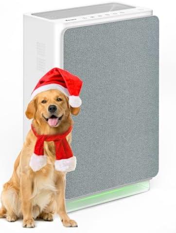 Air Purifiers for Home Large Room Up to 3000 ft², VEWIOR H13 True HEPA Air Purifier with Powerful 5-Stage Filtration, Night Light, Auto Mode, Timer, Upgrade Air Cleaner for Wildfire Pet Smoke Dust