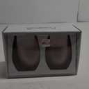 Tabletops Gallery 2 Piece Snowflake Stemless Wine Glass Set - Gray