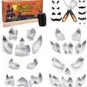 Pumpkin Carving Kit for Kids, 22 PSC Stainless Steel Pumpkin Carving Tools with Hammer and 2 Carving Knives, DIY Halloween Pumpkin Shape