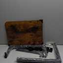 Tv Tray Table, 8-Level Adjustable Height Couch Side Table，90° Tilt Angle Adjustments C-Shaped End Table, with Phone & Tablet Slot Sofa Computer Desk for Couch, Sofa, Bed, Chair, Living Room (Brown)