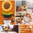 Teacher Appreciation Gifts, Handmade Crochet Sunflower Teacher Gifts, Thank You for Helping Me Grow, Daycare Teacher Appreciation Gifts for Women Men, End of Year Graduation Teacher Gifts (1)