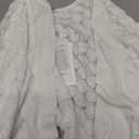 Women's Summer Lightweight Cropped Cardigans Crochet Batwing Cardigan Boho Bolero Shrug for Dress Open Dress Cover Up (XX-Large, Ivory)