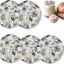 Cloth Covers for Sourdough Starter Jars, Vintage Floral Heat Preservation Cover for Bread, Sewn Cloth Covers (5-Pack)