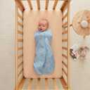 ergoPouch Cocoon Swaddle Sack 1.0 TOG - Baby Sleep Sack, Gentle Snug Fit Helps Calm Startle Reflex, Ideal for Arms In/Out Sleeping, Soft Breathable Fabric for Better Sleep (3-6 Months, Dragonflies)