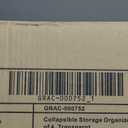 G-Rack Stackable Storage Organiser - Space-Efficient Plastic Storage Bin with Doors - Practical, Removable, Foldable Cabinet - Movable, Stackable Storage Bins - Transparent/White - Set of 4