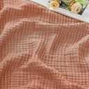 EMME Cotton Muslin Queen Blanket Bed Layering Breathable Gauze Blanket Soft Lightweight Blankets Adults (Orange Red, 90"x90")
