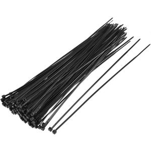 uxcell Nylon Cable Ties 8 Inch Self-Locking Zip Ties 0.08 Inch Width Black 100pcs (8x0.08Inch)