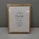 11x14 Picture Frame, Solid Oak 11x14 Photo Frame with Mat to 8x10, 14x11 Natural Oak Wood Frames for Wall, Set of 1