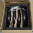 Uaral Japanese Salad Plate,Black Plates and Bowls Set,Stoneware Black Plate Set,Appetizer Plates Set of 4,5.5 inch,14 oz(Texture Matte)