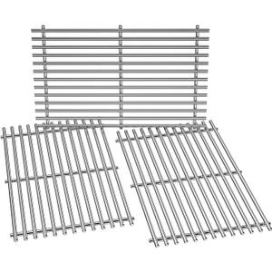 Stanbroil SUS 304 Solid Stainless Steel Cooking Grates for Weber Summit 600 Series Summit E-620 S-620 Gas Grills Without Smoker Box, Heavy Duty Grill Grid for Weber 67551 - Set of 3