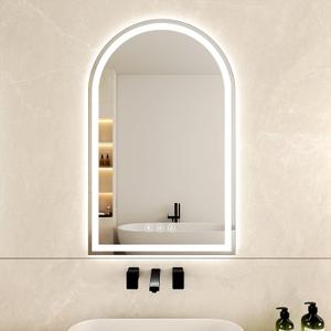 Arched LED Bathroom Mirrors with Lights 22"x36" LED Mirror for Bathroom,Led Vanity Mirror, Anti-Fog,LED Mirrors Light, Anti-Fog, Dimmable, 3 Color, Shatterproof, Touch Sensor