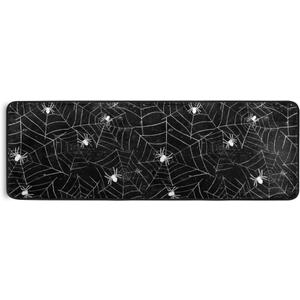 ALAZA Halloween Black and White Grunge Background with Spiderwebs Runner Area Rug Non Slip Floor Mat for Hallway Entryway Living Room Bedroom Dorm Home Decor 72x24 inches