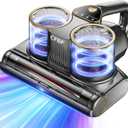 CFBF Mattress Vacuum Cleaner, Bed Vacuum Cleaner with 16Kpa Suction 253.7nm UV-C Light, Ultrasonic & High Heating, 500W Powerful Double-Cup Handheld Vacuums for Bed, Sofa, Couch, Crib, 16.4FT Corded