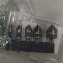 5PCS Countersink Drill Bit Set, 82 Degree HSS Counter Sink Drill Bits for Wood, Metal, Plastic, 1/4"-3/4" with 1/4" Hex Shank Countersink Bit Set