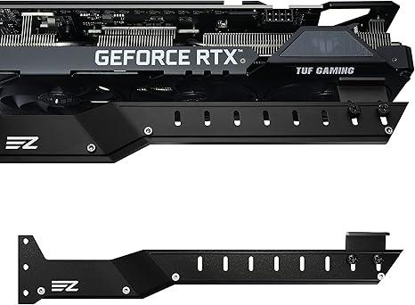 EZDIY-FAB GPU Holder Brace Graphics Card GPU Support Video Card Holder Bracket with 5V 3 Pin ARGB LED, Video Card Sag Holder/Holster Bracket Support RX6700,RTX3090- 309EZ- Black