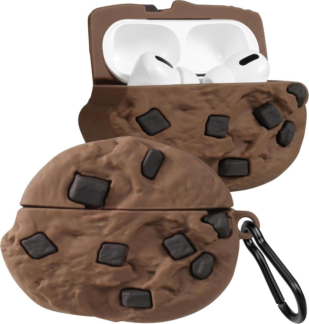 Boaretiu for AirPods Pro/Pro 2nd Generation Case - Cute KawaiiCookie with Keychain for AirPods Pro & Pro 2 Case Cover Funny 3D Soft Silicone Fun Cool for Girls Women Teens Boys