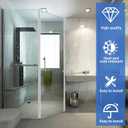 135 Degree Shower Door Side Seal Strip 110 Inch (15.75" x 7 Pcs) for 3/8 Inch Frameless Glass Sliding Door Sweep Clear PVC Waterproof H-Jamb for 3/8 Inch (10mm) Glass to Stop Shower Leaks