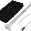 XMHF Plastic Aquarium Undergravel Filter Board Air Pump Line Hose Tube 20 Pcs Black