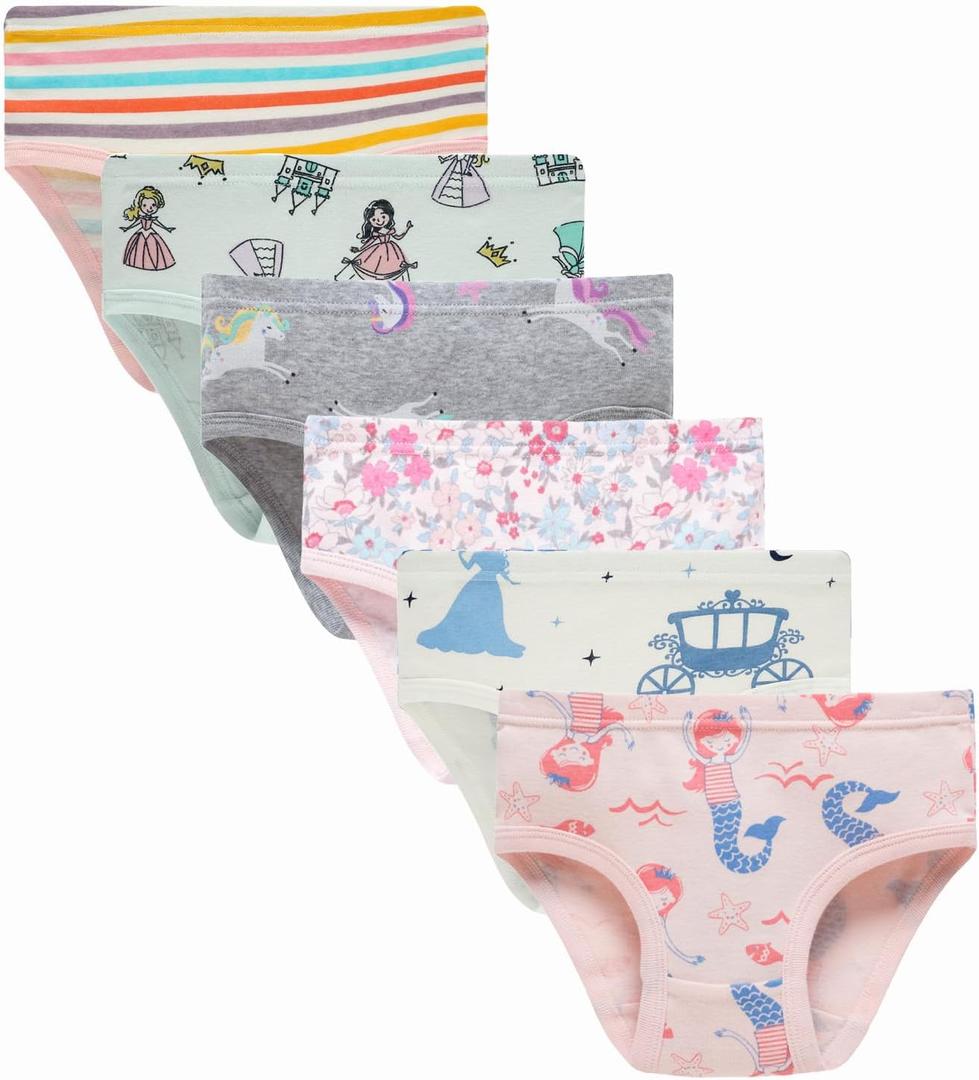 Hahan Girls Soft Panties Toddler Girls Cotton Underwear Kids Briefs 5-6Y