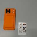 for iPhone 17 Pro Max Phone Case Wallet, Card Holder (4-5 Cards), Slide Camera Cover, Military Grade Protection, Rugged Hard Women Girly Men Protective Case for iPhone17 Pro Max 6.9", Orange