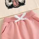 Sejardin Baby Girl Summer Outfit Infant Letter Print Short Sleeve T Shirt Tops and Stretch Shorts 6 12 18 24M 2T Girl Clothes (Beige)