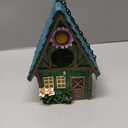 Bird Houses for Outside Cottage-Style Hanging Birdhouse with Flower Accents Hand-Painted Resin Decorative Birdhouses for Outdoors for Bluebird Finches Cardinals Bird Nesting Garden, Patio, Yard
