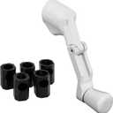 Prime-Line H 3962 Universal, Diecast, White, Folding Crank Handle for Casement Windows (Single Pack)