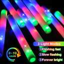 EXCECAR 118PCS Foam Glow Sticks Bulk Party Pack, Foam Light Up Sticks, Light Up Foam Sticks, 3 Mode Colorful Flashing, Glow in The Dark Sticks for Wedding Halloween Christmas Concert Party Supplies