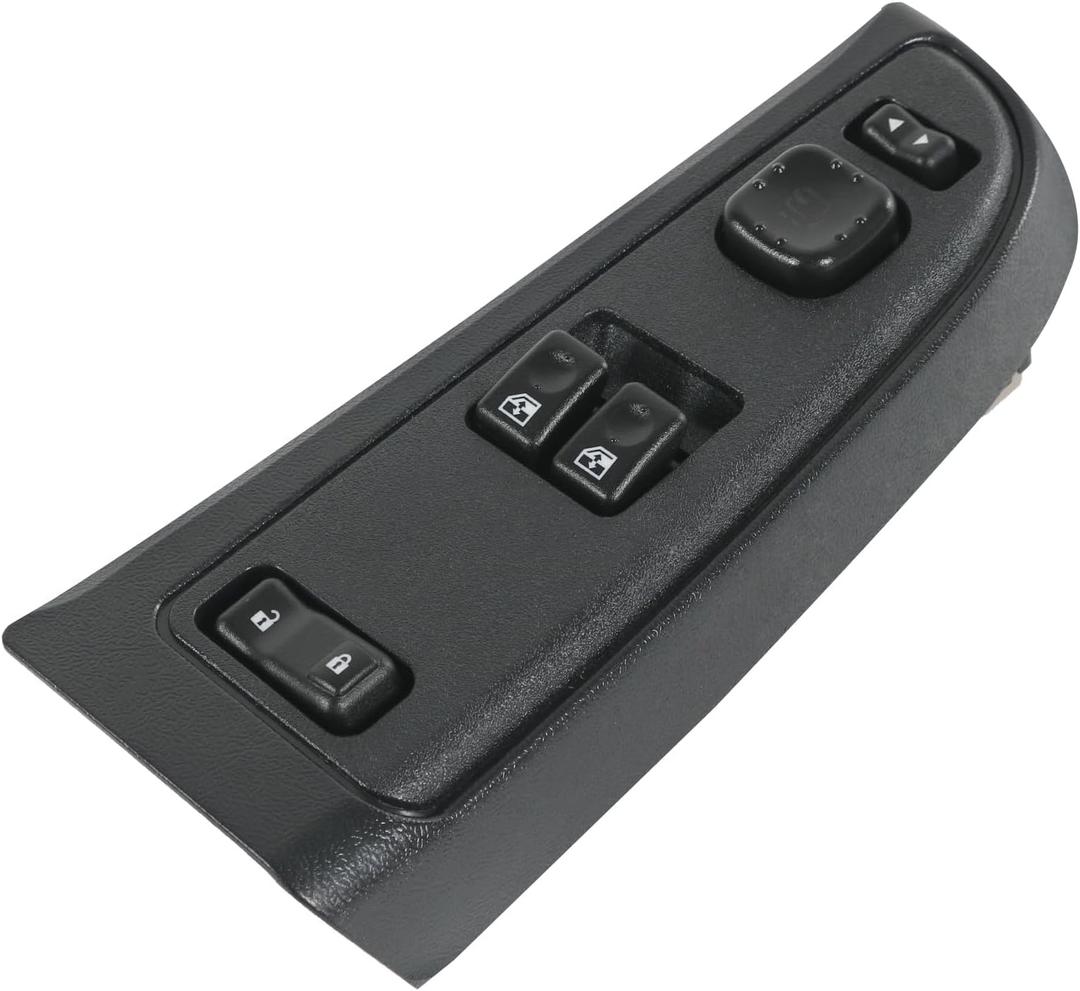 DICMIC Front Driver Side Master Power Window Switch and Door Lock & Black Bezel Assembly Compatible with 2003-2007 Chevrolet, GMC Select Model Replace# 15883322, 920-024, DWS-248